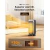 imageDreo Quiet Space Heaters for Indoor Use 1500W Electric Heater with Remote PTC Ceramic Heater with Thermostat 12H Timer 70 Oscillation Digital Display Fast Safety Room Heater for Bedroom OfficeSilver