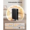 imageDreo Radiator Heater 8 Safety Protection Oil Filled Radiator Heater for Indoor Use 1500W Electric Heaters for Large Room 8 Fins with Remote 4 Modes Digital Thermostat 24H Timer QuietBlack