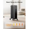 imageDreo Radiator Heater 8 Safety Protection Oil Filled Radiator Heater for Indoor Use 1500W Electric Heaters for Large Room 8 Fins with Remote 4 Modes Digital Thermostat 24H Timer QuietSpace Gray