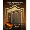 imageDreo Radiator Heater 8 Safety Protection Oil Filled Radiator Heater for Indoor Use 1500W Electric Heaters for Large Room 8 Fins with Remote 4 Modes Digital Thermostat 24H Timer QuietSpace Gray