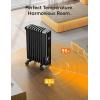 imageDreo Radiator Heater 8 Safety Protection Oil Filled Radiator Heater for Indoor Use 1500W Electric Heaters for Large Room 8 Fins with Remote 4 Modes Digital Thermostat 24H Timer QuietBlack