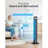 imageDreo Smart Tower Fan for Bedroom 26fts HighSpeed 40quot Standing Fan 5 Speeds 4 Modes Quiet 90 Bladeless Oscillating Fan with Remote 12H Timer Touch Control Work with Alexa SilverSilver