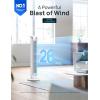 imageDreo Smart Tower Fan for Bedroom 26fts HighSpeed 40quot Standing Fan 5 Speeds 4 Modes Quiet 90 Bladeless Oscillating Fan with Remote 12H Timer Touch Control Work with Alexa SilverWhite