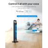 imageDreo Smart Tower Fan for Bedroom 26fts HighSpeed 40quot Standing Fan 5 Speeds 4 Modes Quiet 90 Bladeless Oscillating Fan with Remote 12H Timer Touch Control Work with Alexa SilverGold