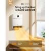 imageDreo Smart Wall Heater IP24 Electric PTC Space Heater for Indoor Use 30 Oscillation Adjustable Thermostat Remote Control Works with Alexa 24H Timer Easymounted Heater for Bedroom OfficeWhite