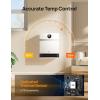 imageDreo Smart Wall Heater IP24 Electric PTC Space Heater for Indoor Use 30 Oscillation Adjustable Thermostat Remote Control Works with Alexa 24H Timer Easymounted Heater for Bedroom OfficeWhite