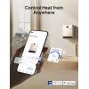 imageDreo Smart Wall Heater IP24 Electric Space Heater with ALCI Plug for Indoor Use 30 Oscillation Adjustable Thermostat Remote Control Works with Alexa 24H Timer Easymounted Heater for BathroomWooden