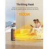 imageDreo Space Heater 1500W PTC Ceramic Heaters for Indoor Use with Remote 70 Oscillation 112H Timer Electric Heaters with Thermostat Fast and Safe Portable Heater for Office Bedroom Large RoomBlack