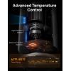 imageDreo Space Heater Large Room 30quot Electric Heaters with Remote 120 Oscillation Adjustable Thermostat 5 Heat ampamp 3 Fan levels 8 Safety Protections 25dB Quiet 112H Timer Heater for Office BlackSilver