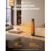 imageDreo Space Heater Large Room 30quot Electric Heaters with Remote 120 Oscillation Adjustable Thermostat 5 Heat ampamp 3 Fan levels 8 Safety Protections 25dB Quiet 112H Timer Heater for Office BlackGold