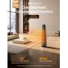 imageDreo Space Heater Large Room 30quot Electric Heaters with Remote 120 Oscillation Adjustable Thermostat 5 Heat ampamp 3 Fan levels 8 Safety Protections 25dB Quiet 112H Timer Heater for Office BlackBlack