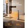imageDreo Space Heater Large Room 30quot Electric Heaters with Remote 120 Oscillation Adjustable Thermostat 5 Heat ampamp 3 Fan levels 8 Safety Protections 25dB Quiet 112H Timer Heater for Office BlackSilver