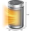 imageDreo Space Heater Portable Electric Heaters for Indoor Use with Thermostat and Remote 2024 Upgraded Digital Display 12H Timer 5 Mode 1500W PTC Ceramic Fast Safety Heat for Office Bedroom HomeSilver