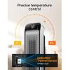 imageDreo Space Heater for Indoor Use 25quot 115fts Fast Electric Heater with Remote and Thermostat 3 Modes Overheating ampamp TipOver Protection Portable Heater for Large Room Bedroom Office GoldSilver