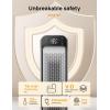 imageDreo Space Heater for Indoor Use 25quot 115fts Fast Electric Heater with Remote and Thermostat 3 Modes Overheating ampamp TipOver Protection Portable Heater for Large Room Bedroom Office GoldSilver