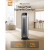 imageDreo Space Heater for Indoor Use 25quot 115fts Fast Electric Heater with Remote and Thermostat 3 Modes Overheating ampamp TipOver Protection Portable Heater for Large Room Bedroom Office GoldSilver