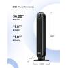 imageDreo Tower Fan for Bedroom 25fts Velocity Quiet Floor Fan 90 Oscillating Fans for Indoors with 4 Speeds 4 Modes 8H Timer Standing Fans Bladeless Fan Black Nomad One DRHTF007Black