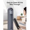 imageDreo Tower Fan for Bedroom 25fts Velocity Quiet Floor Fan 90 Oscillating Fans for Indoors with 4 Speeds 4 Modes 8H Timer Standing Fans Bladeless Fan Black Nomad One DRHTF007Grey