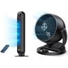 imageDreo Tower Fan for Bedroom 25fts Velocity Quiet Floor Fan 90 Oscillating Fans for Indoors with 4 Speeds 4 Modes 8H Timer Standing Fans Bladeless Fan Black Nomad One DRHTF007Black