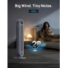 imageDreo Tower Fan for Bedroom 25fts Velocity Quiet Floor Fan 90 Oscillating Fans for Indoors with 4 Speeds 4 Modes 8H Timer Standing Fans Bladeless Fan Black Nomad One DRHTF007Grey