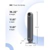 imageDreo Tower Fan for Bedroom 25fts Velocity Quiet Floor Fan 90 Oscillating Fans for Indoors with 4 Speeds 4 Modes 8H Timer Standing Fans Bladeless Fan Black Nomad One DRHTF007Grey
