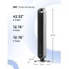 imageDreo Tower Fan for Bedroom 42 Inch 120 Oscillating Fan 25dB Quiet DC Motor 27fts Velocity Bladeless Standing Fan with 12 Speeds 4 Modes 12H Timer Cooling Fans for Home Living Room Pilot Max SSilver