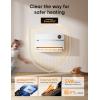 imageDreo WallMounted Heater Smart Space Heater for Bedroom with Dreo FortPlug Overheat Protection 120 Vertical Oscillation Thermostat 24H Timer 1500W Electric Heater for Indoor WH729SWhite