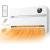 imageDreo WallMounted Heater Smart Space Heater for Bedroom with Dreo FortPlug Overheat Protection 120 Vertical Oscillation Thermostat 24H Timer 1500W Electric Heater for Indoor WH729SWhite