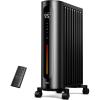 imageDreo Oil Filled Radiator Heater 1500W Radiant Heater with Remote Control Digital Thermostat 4 Modes 24h Timer 10 Safety Protections Child Lock Space Heaters for Indoor Use Large Room BedroomBlack
