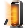 imageDreo Quiet Space Heaters for Indoor Use 1500W Electric Heater with Remote PTC Ceramic Heater with Thermostat 12H Timer 70 Oscillation Digital Display Fast Safety Room Heater for Bedroom OfficeGold