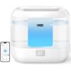 imageDreo Smart Humidifiers for Bedroom Top Fill 4L Cool Mist Humidifier with Nightlight 32H Runtime TouchAPPVoice Control Quiet Ultrasonic Humidifiers for Large Room Home Baby Plants OfficeWhite