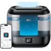 imageDreo Smart Humidifiers for Bedroom Top Fill 4L Cool Mist Humidifier with Nightlight 32H Runtime TouchAPPVoice Control Quiet Ultrasonic Humidifiers for Large Room Home Baby Plants OfficeBlack