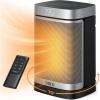 imageDreo Space Heater 1500W Portable Electric Heaters for Indoor Use PTC Ceramic Heater for Office with Remote Thermostat 70Oscillation 12H Timer 5 Modes Safe Quiet Room Heater for BedroomSilver
