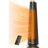 imageDreo Space Heater Large Room 30quot Electric Heaters with Remote 120 Oscillation Adjustable Thermostat 5 Heat ampamp 3 Fan levels 8 Safety Protections 25dB Quiet 112H Timer Heater for Office BlackGold
