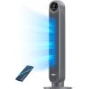 imageDreo Tower Fan for Bedroom 25fts Velocity Quiet Floor Fan 90 Oscillating Fans for Indoors with 4 Speeds 4 Modes 8H Timer Standing Fans Bladeless Fan Black Nomad One DRHTF007Grey