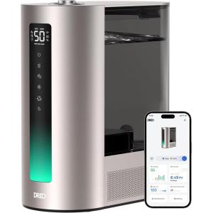 imageDreo 6L Humidifiers for Bedroom Smart Warm ampamp Cool Mist for Large Room 60Hr Quiet Runtime Ultrasonic Oil Diffuser for Baby Plant Humidity Sensor Indicator Light 12H Timer GoogleAlexa HM713SGold