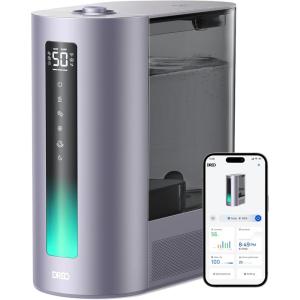 imageDreo 6L Humidifiers for Bedroom Smart Warm ampamp Cool Mist for Large Room 60Hr Quiet Runtime Ultrasonic Oil Diffuser for Baby Plant Humidity Sensor Indicator Light 12H Timer GoogleAlexa HM713SPurple