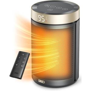 imageDreo Space Heater Portable Electric Heaters for Indoor Use with Thermostat and Remote 2024 Upgraded Digital Display 12H Timer 5 Mode 1500W PTC Ceramic Fast Safety Heat for Office Bedroom HomeGold