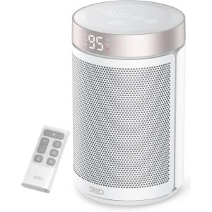 imageDreo Space Heater Portable Electric Heaters for Indoor Use with Thermostat and Remote 2024 Upgraded Digital Display 12H Timer 5 Mode 1500W PTC Ceramic Fast Safety Heat for Office Bedroom HomeWhite