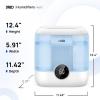 imageDreo 6L Top Fill Humidifiers for Bedroom 60H Runtime 28 dB Quiet Supersized Cool Mist Humidifiers for Large Room Air Humidifier for Home Baby Plant Indoor Night Light UltrasonicBlue