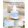 imageDreo 6L Top Fill Humidifiers for Bedroom 60H Runtime 28 dB Quiet Supersized Cool Mist Humidifiers for Large Room Air Humidifier for Home Baby Plant Indoor Night Light UltrasonicBlue