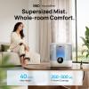 imageDreo 6L Top Fill Humidifiers for Bedroom 60H Runtime 28 dB Quiet Supersized Cool Mist Humidifiers for Large Room Air Humidifier for Home Baby Plant Indoor Night Light UltrasonicGray