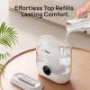 imageDreo 6L Top Fill Humidifiers for Bedroom 60H Runtime 28 dB Quiet Supersized Cool Mist Humidifiers for Large Room Air Humidifier for Home Baby Plant Indoor Night Light UltrasonicWhite