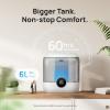 imageDreo 6L Top Fill Humidifiers for Bedroom 60H Runtime 28 dB Quiet Supersized Cool Mist Humidifiers for Large Room Air Humidifier for Home Baby Plant Indoor Night Light UltrasonicGray