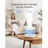 imageDreo 6L Top Fill Humidifiers for Bedroom 60H Runtime 28 dB Quiet Supersized Cool Mist Humidifiers for Large Room Air Humidifier for Home Baby Plant Indoor Night Light UltrasonicBlue