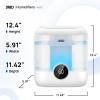 imageDreo 6L Top Fill Humidifiers for Bedroom 60H Runtime 28 dB Quiet Supersized Cool Mist Humidifiers for Large Room Air Humidifier for Home Baby Plant Indoor Night Light UltrasonicWhite