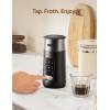 imageDreo Milk Frother 8in1 Electric Frother for Latte Art Coffee 9oz270ml Hot and Cold Foam Maker Automatic Milk Warmer for Dairy and NonDairy Milk with LED AntiBurnt Easy to Clean Black