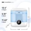 imageDreo Smart Humidifiers for Bedroom 6L Top Fill Supersized Cool Mist Humidifier for Large Room 60 Hour Runtime Quiet Ultrasonic Humidifiers for Plants Baby Indoor Home Night Light BlackBlue