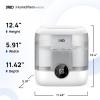 imageDreo Smart Humidifiers for Bedroom 6L Top Fill Supersized Cool Mist Humidifier for Large Room 60 Hour Runtime Quiet Ultrasonic Humidifiers for Plants Baby Indoor Home Night Light BlackGray