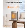imageDreo Space Heater for Bathroom and Indoor Portable Heater 1500W Safe and Quiet PTC Ceramic Heater 4095F Digital Thermostat 70Oscillating Remote ALCI Safety Plug 12h Timer 5 ModesSensor